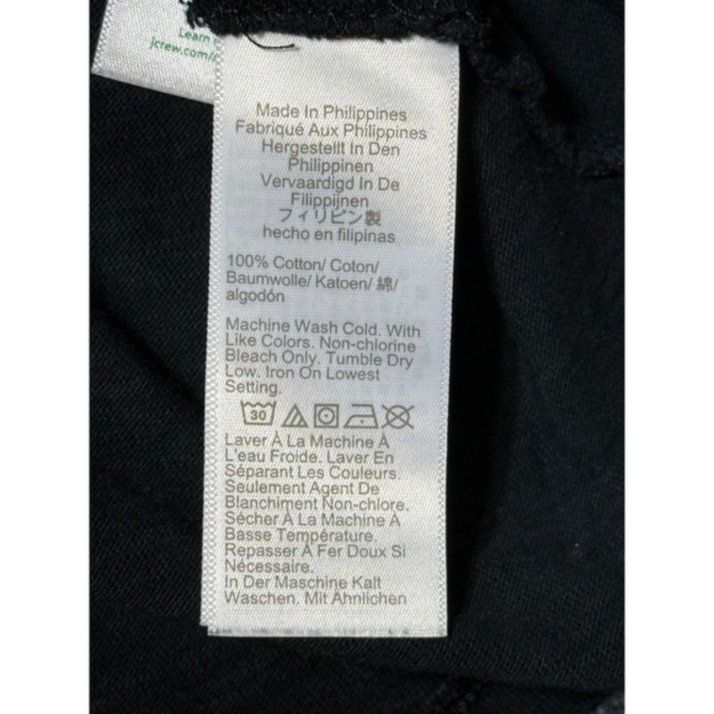 J.Crew Girlfriend Tee Women 3X Black‎ Excellent Slub Cotton Short Sleeve AJ089